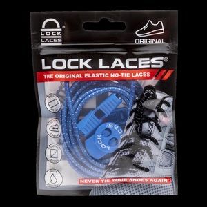 New Lock Laces Elastic No Tie Shoelaces Blue